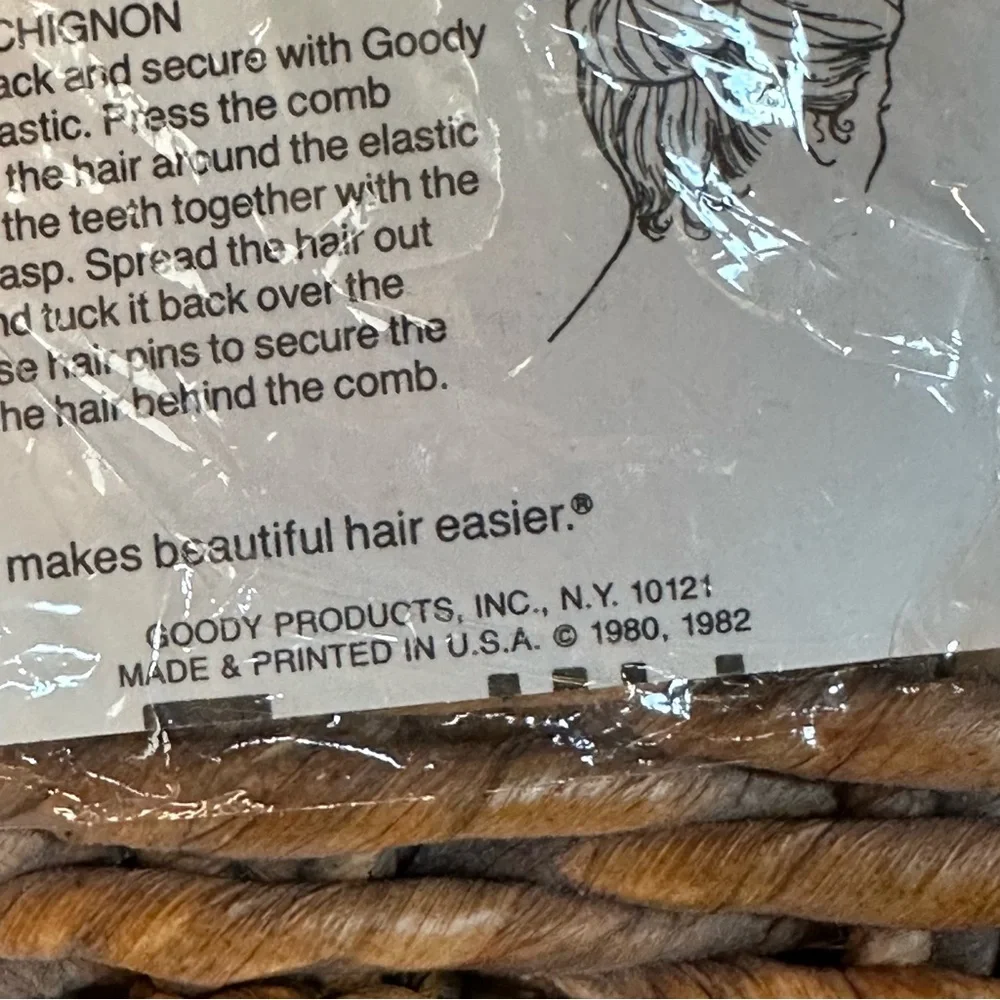 Goody hair accessory vintage 80s brown flexible comb 1059 NOS dead stock